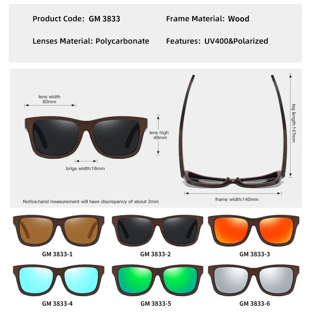 GM Bamboo Wooden Sunglasses for Men