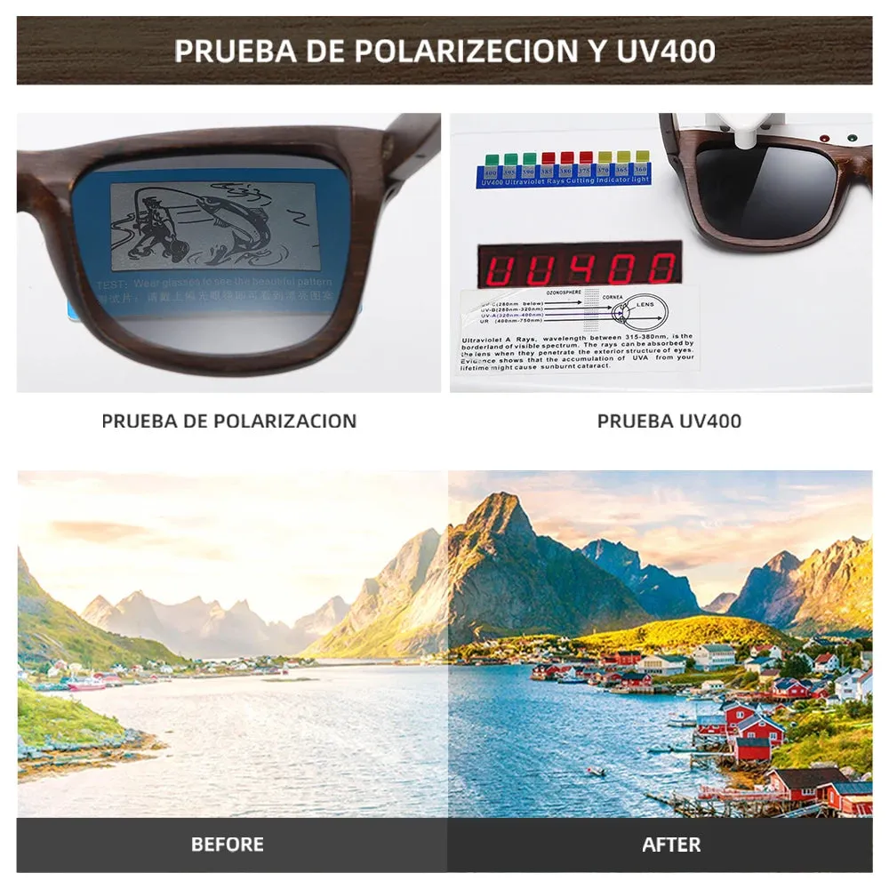 GM Bamboo Wooden Sunglasses for Men