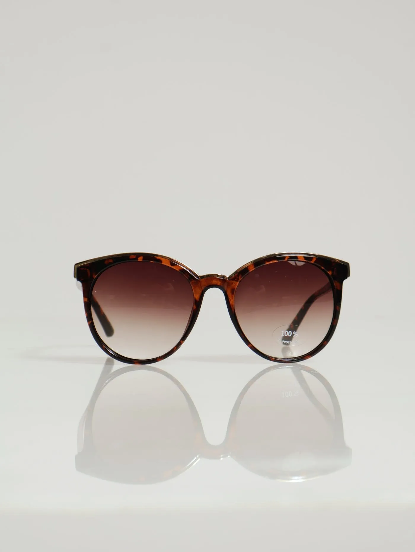 Gold Metal Trim Sunglasses - Tortoise
