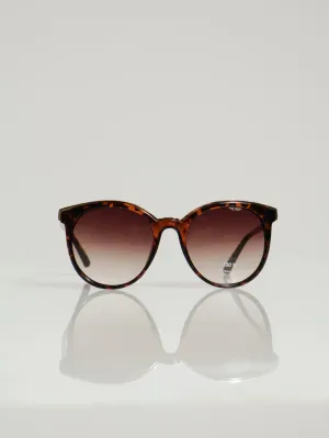 Gold Metal Trim Sunglasses - Tortoise