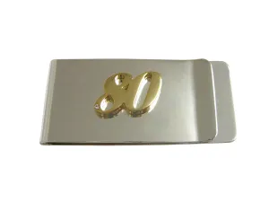 Gold Toned 80 Years Money Clip