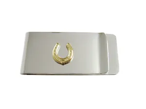 Gold Toned Horse Shoe Money Clip