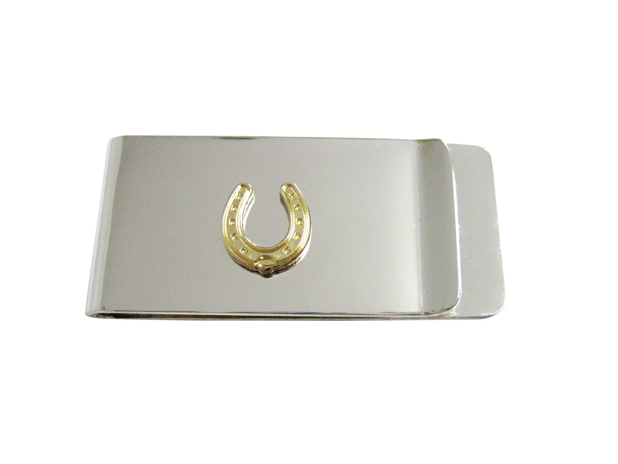 Gold Toned Horse Shoe Money Clip