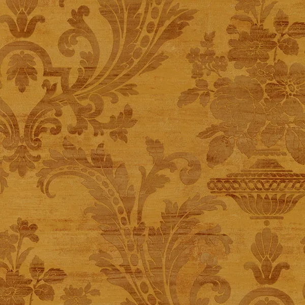 Golden Large Vintage Damask SM30355 Wallpaper