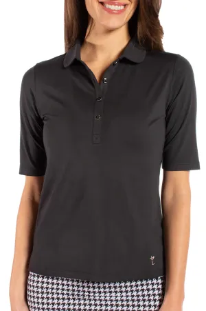 Golftini  Fabulous Elbow Polo - BLACK