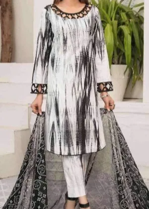 Grace W672- Digital Printed 3pc linen dress with Digital printed chiffon dupatta