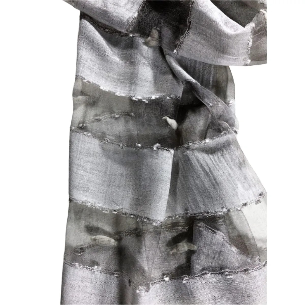 Gray Silk/Linen Scarf