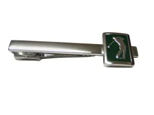 Green Golf Pendant Square Tie Clip