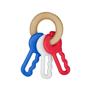 Green Keys Clutching & Teething Toy - Red, White & Blue