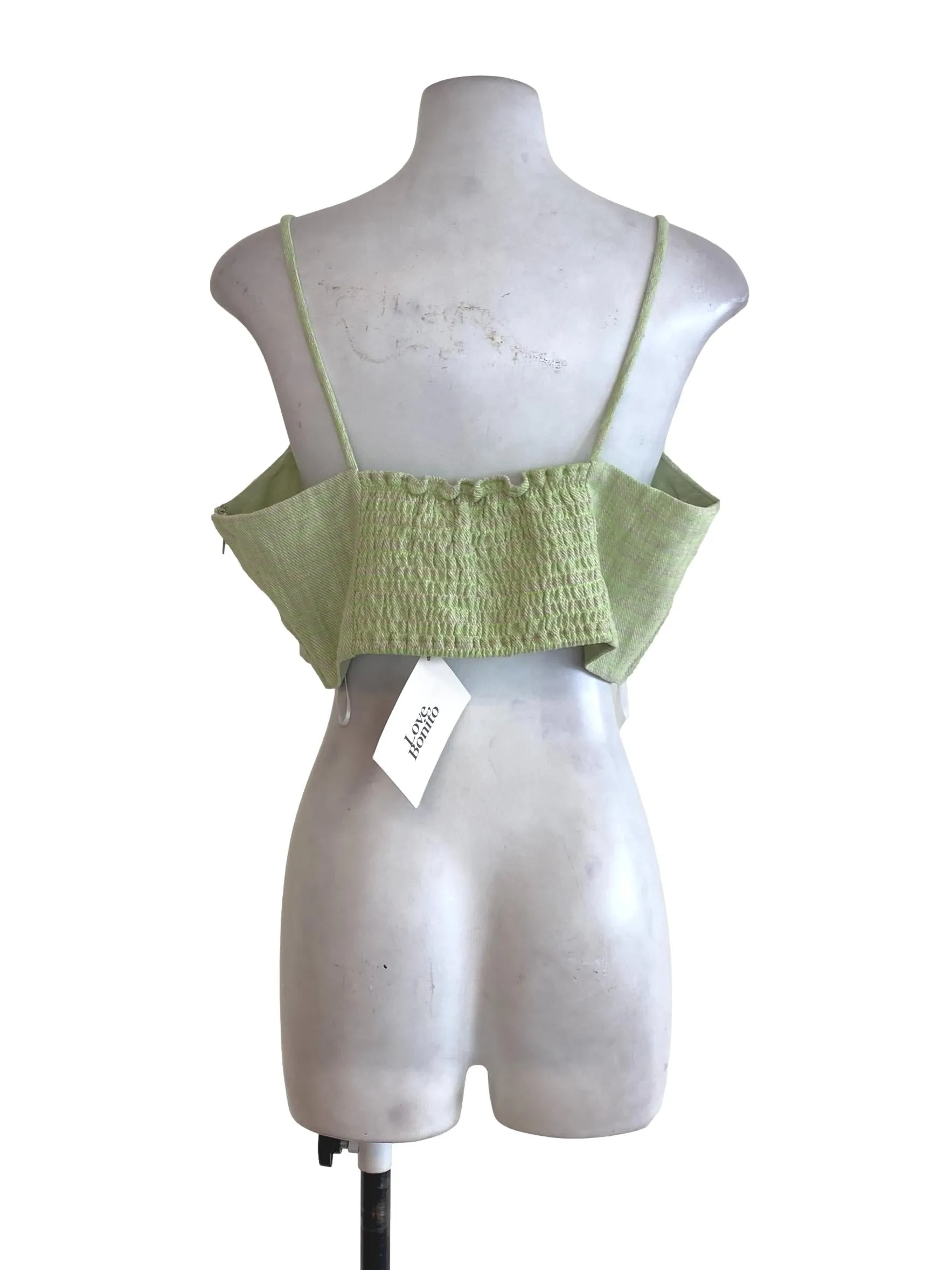 Green Striped Crop Top LB