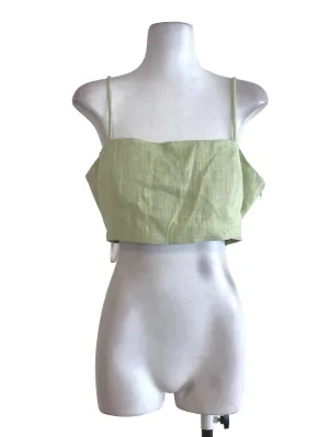 Green Striped Crop Top LB