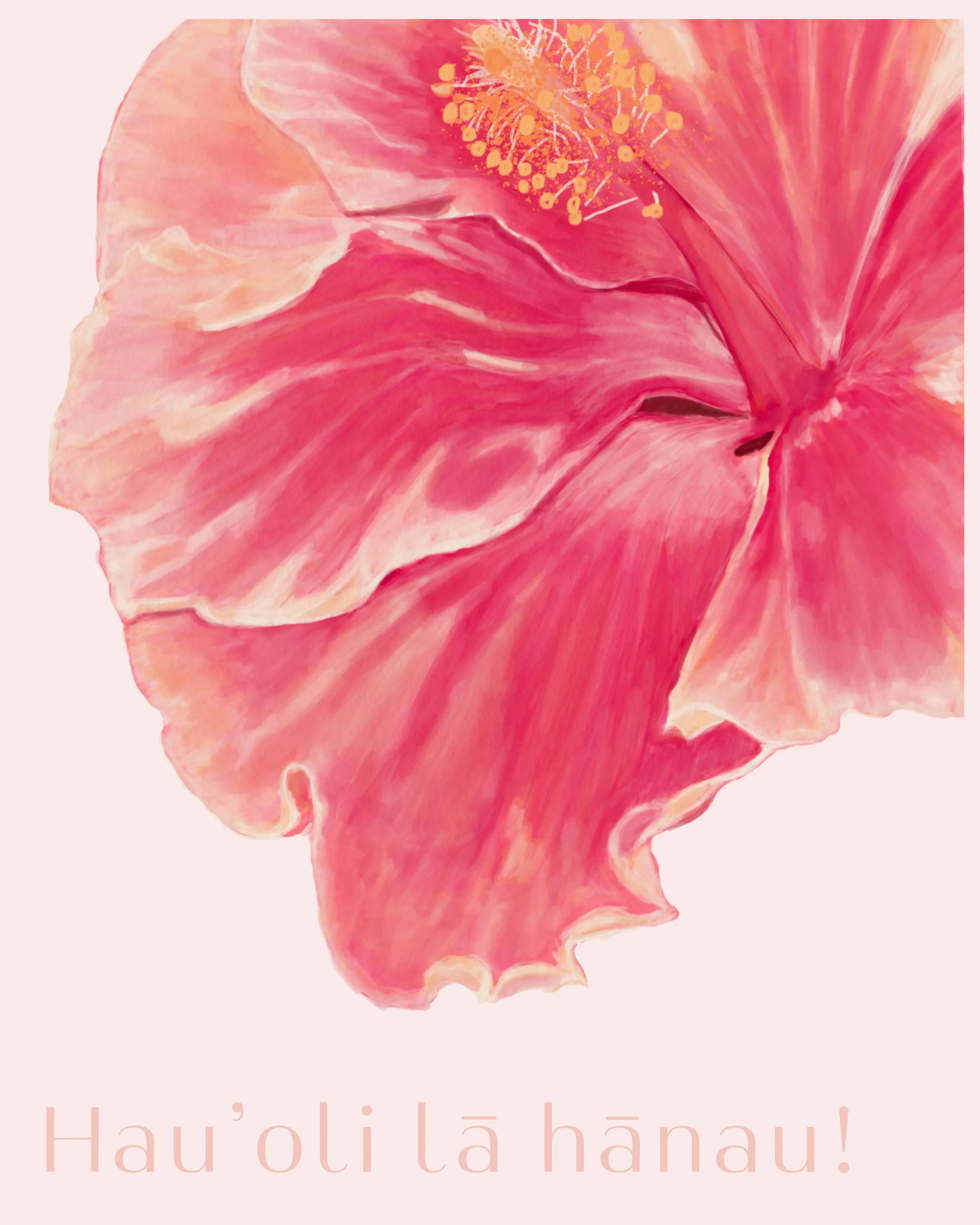 Greeting Cards - "Lā hānau" Birthday Hibiscus