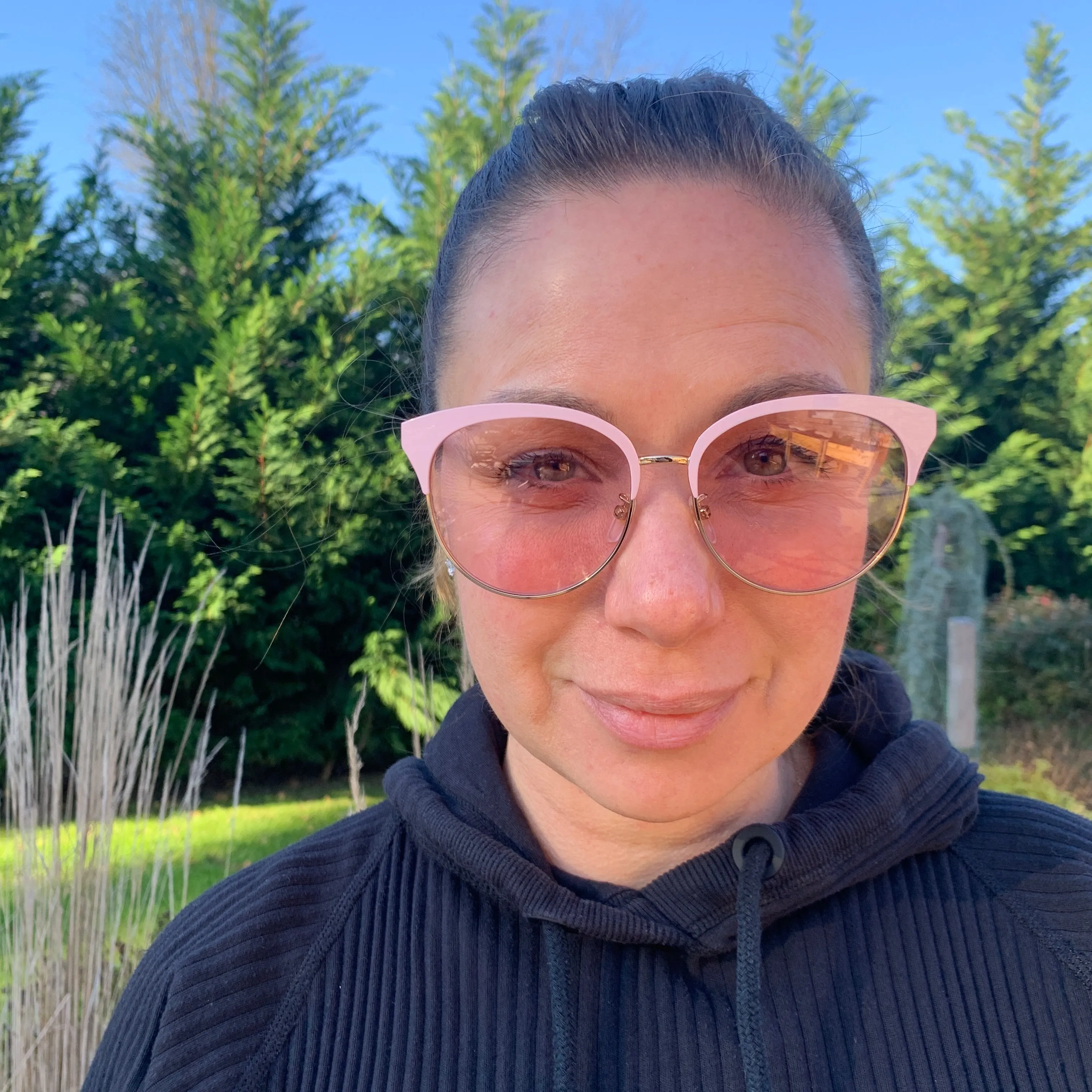 Gucci Specialized Fit Round-frame Metal Sunglasses in Pink