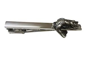 Gun Metal Toned Salmon Fish Square Tie Clip