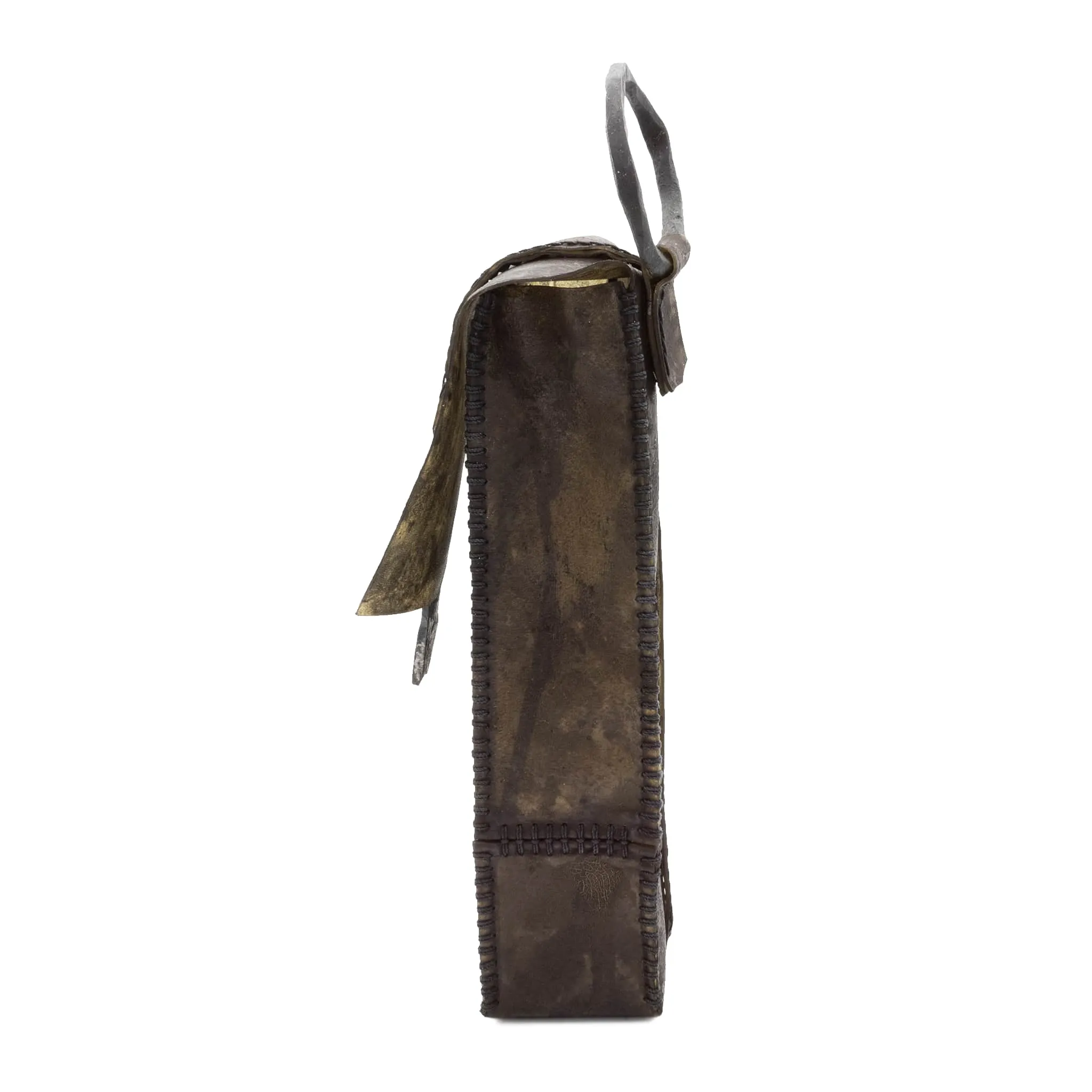 hand dyed transparent horse leather phone pouch