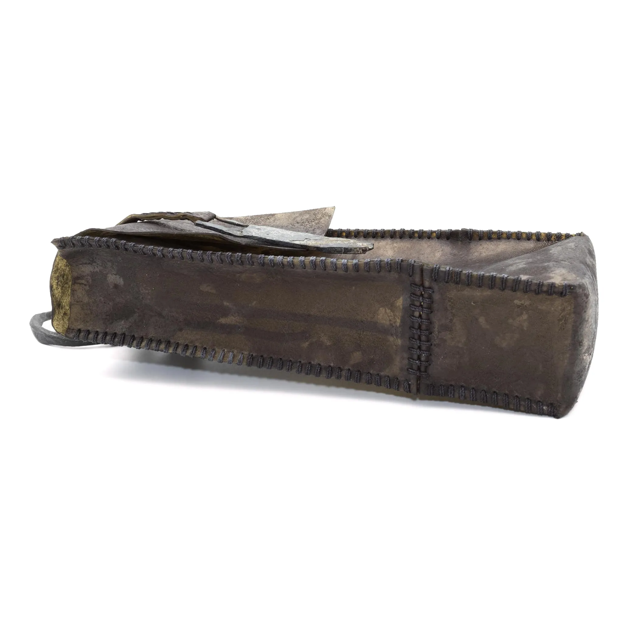hand dyed transparent horse leather phone pouch