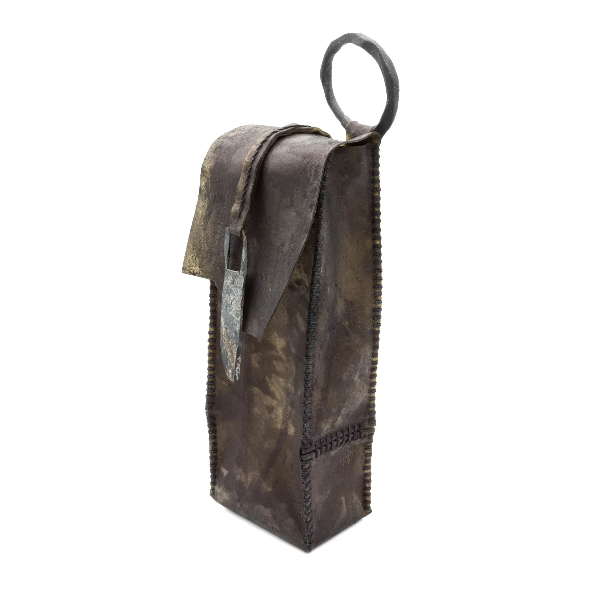 hand dyed transparent horse leather phone pouch