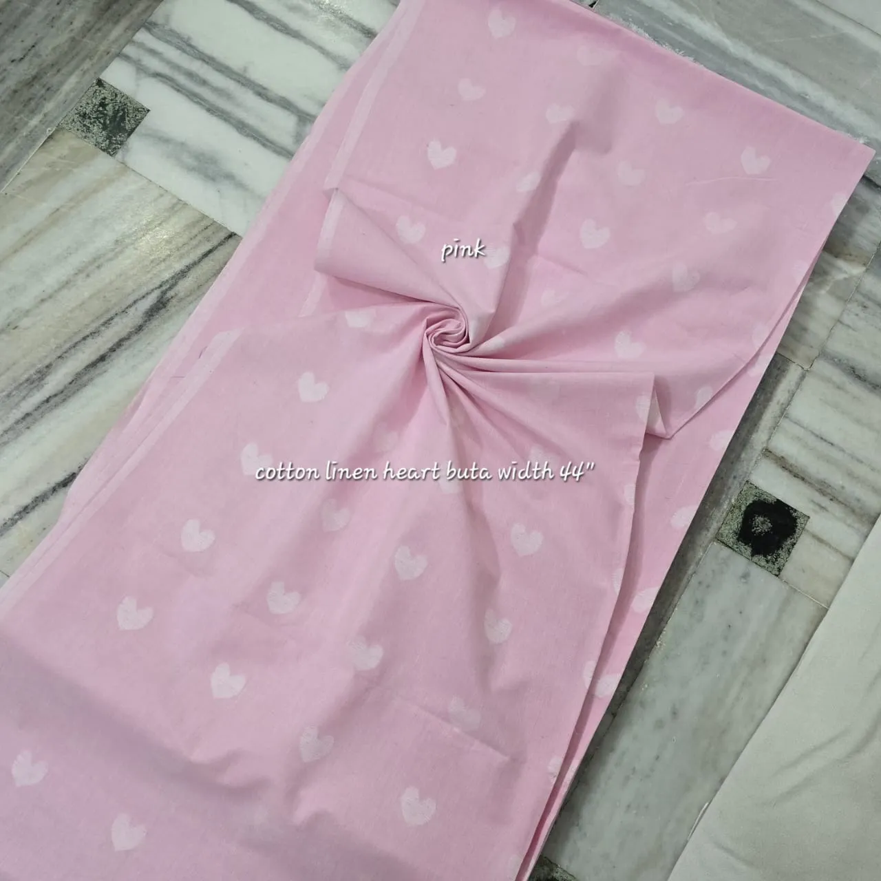 Handwoven Linen Spun Cotton Woven Butti Fabric