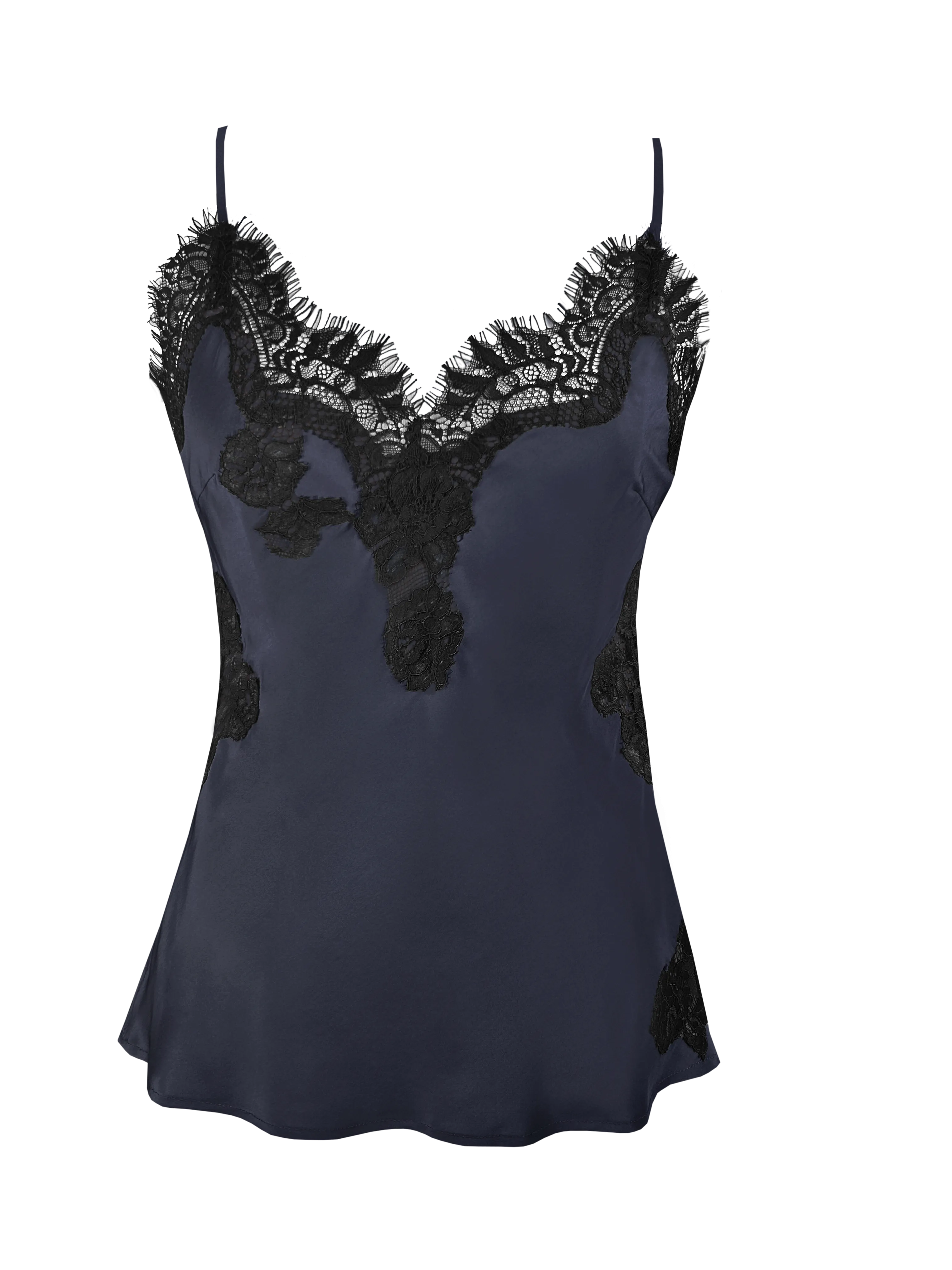 Harper Bias Cami - Blue Ink / Black