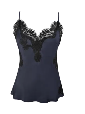 Harper Bias Cami - Blue Ink / Black