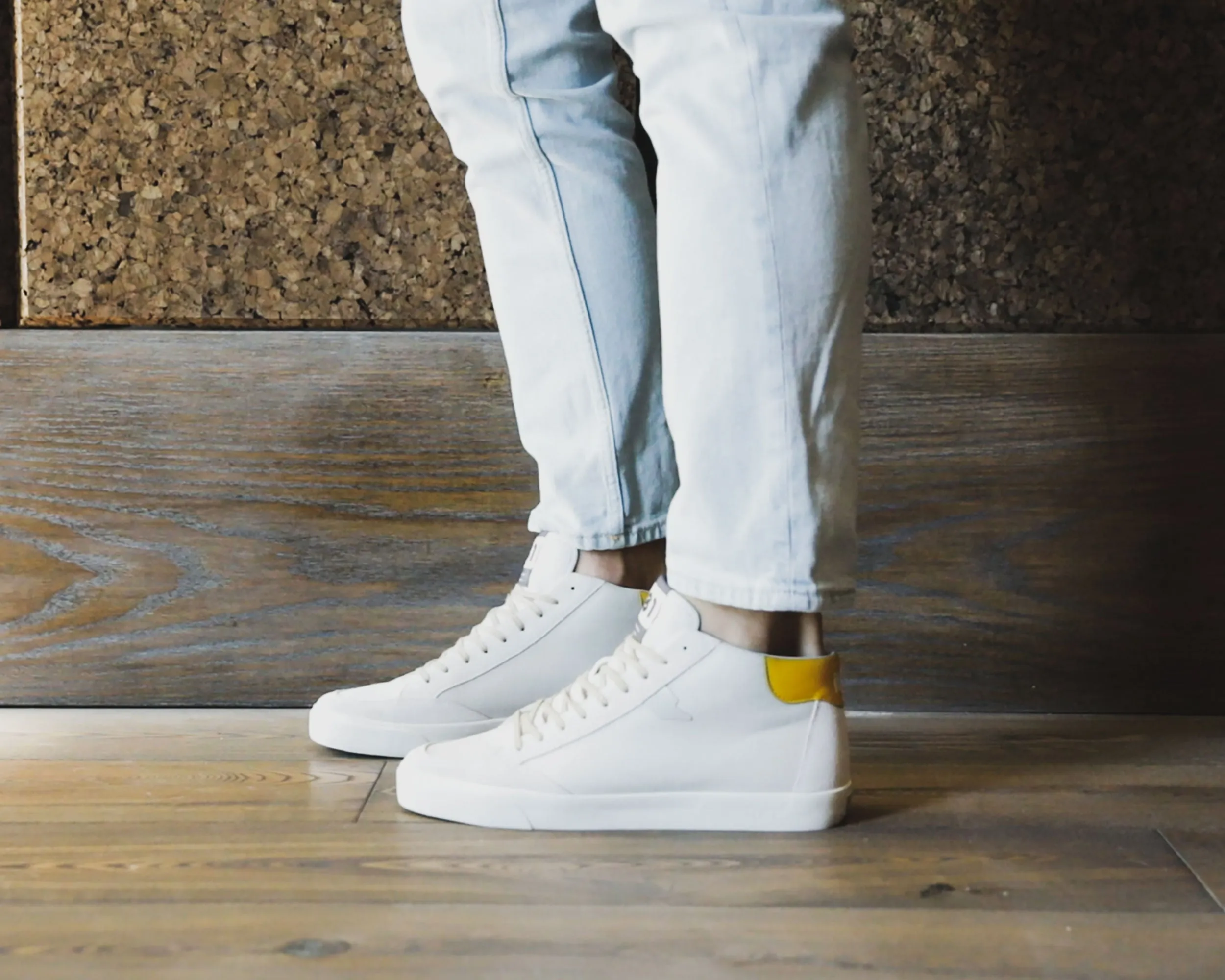 Honey Gold White High-top