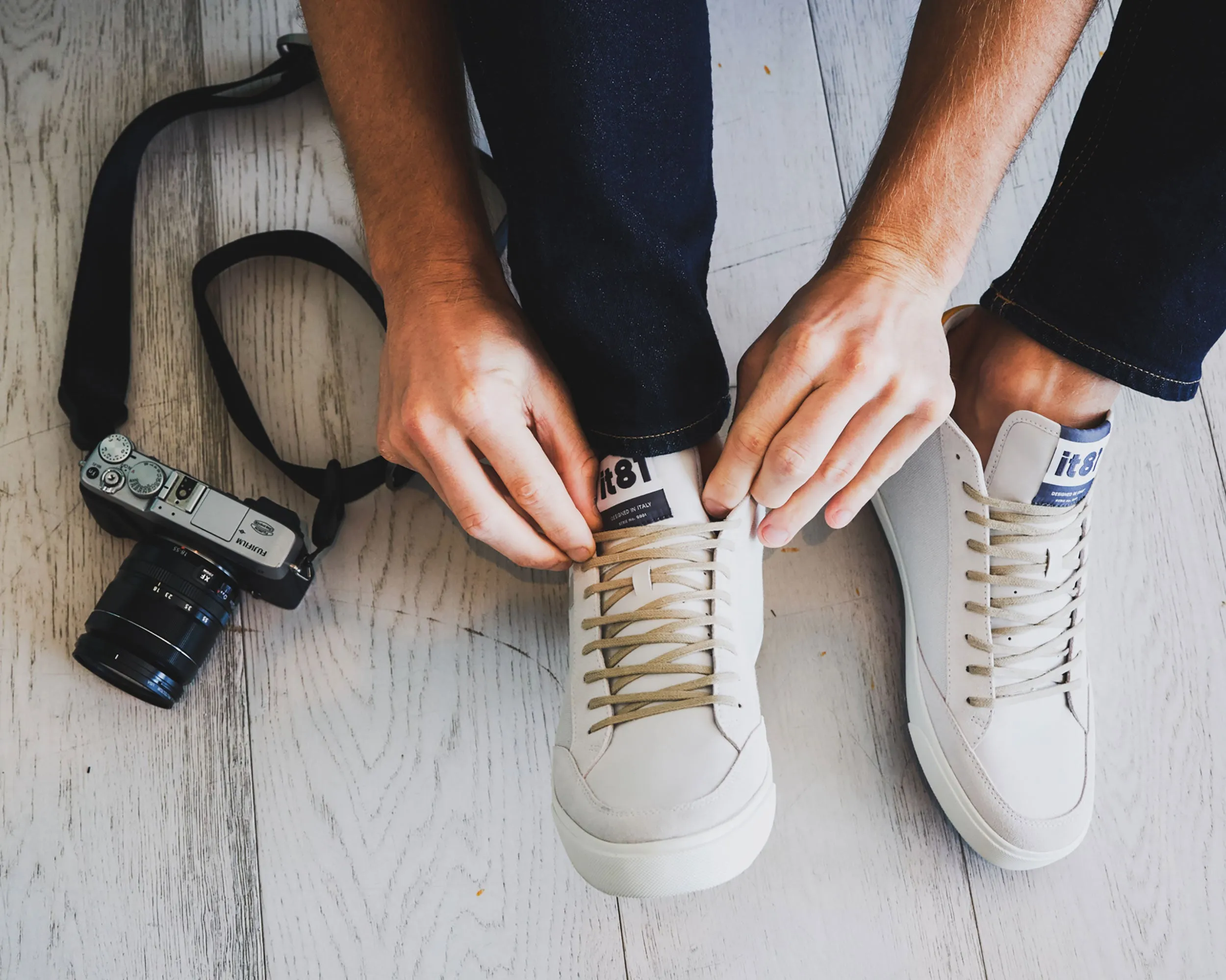 Honey Gold White High-top