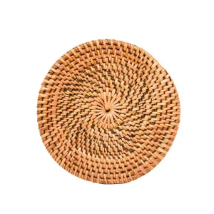 Honey Rattan Coaster Set (Set Of 6)
