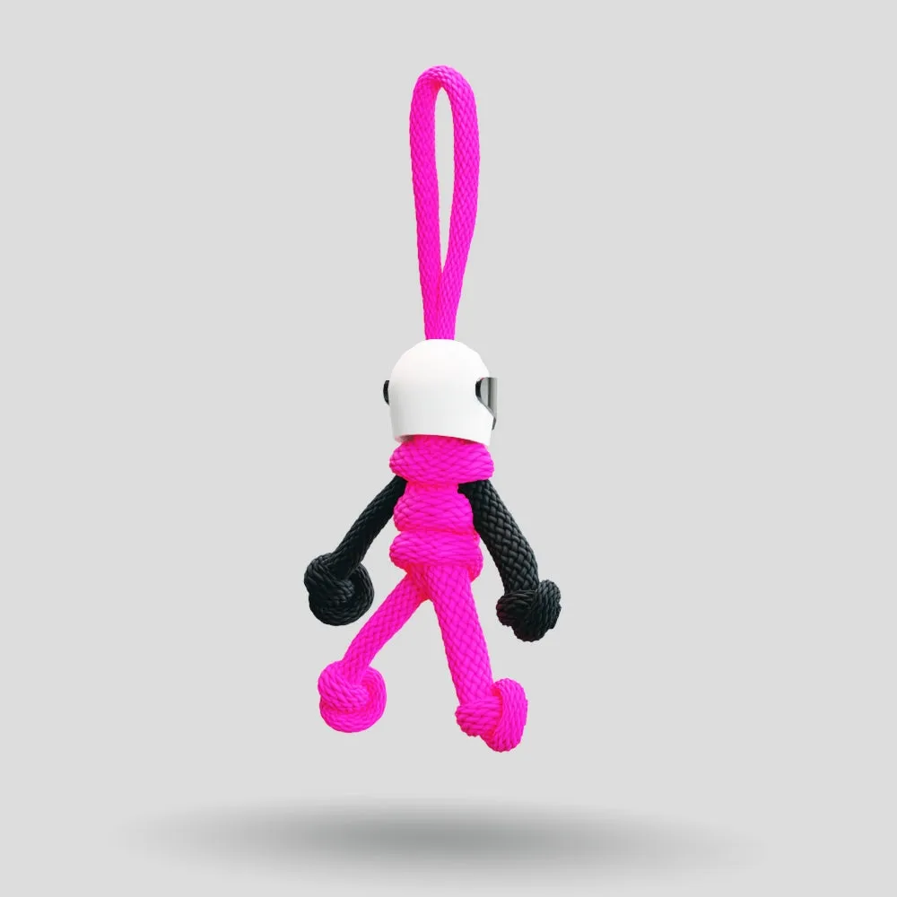 Hot Pink Biker Buddy Paracord Keychain