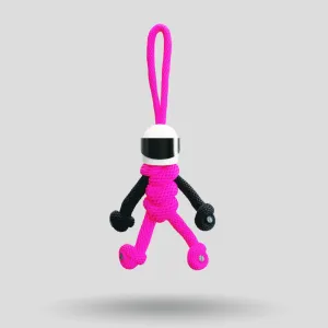 Hot Pink Biker Buddy Paracord Keychain
