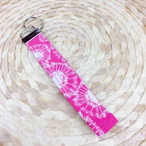 Hot Pink Dandelion Key Fob.