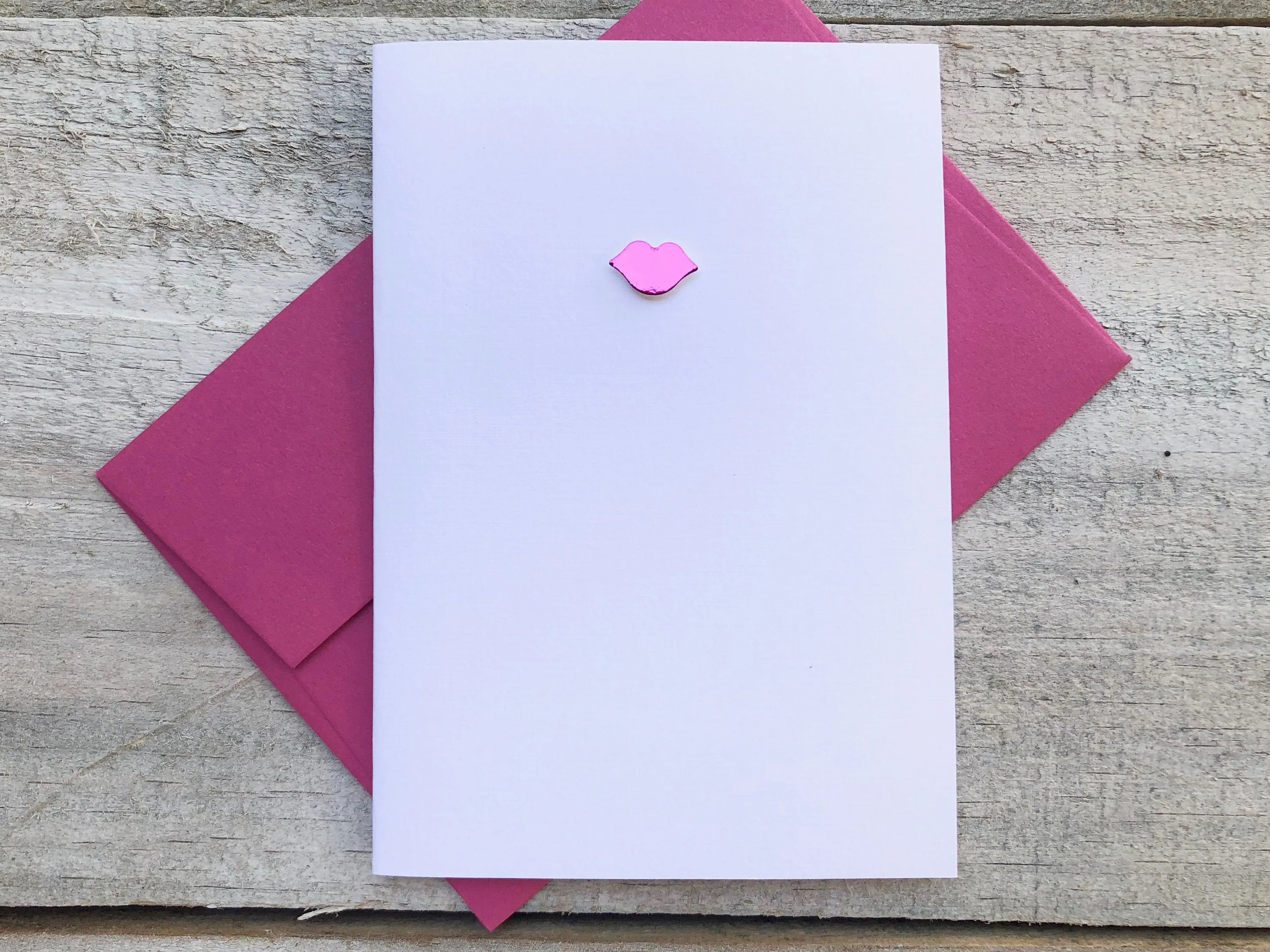 Hot Pink Kiss Cards