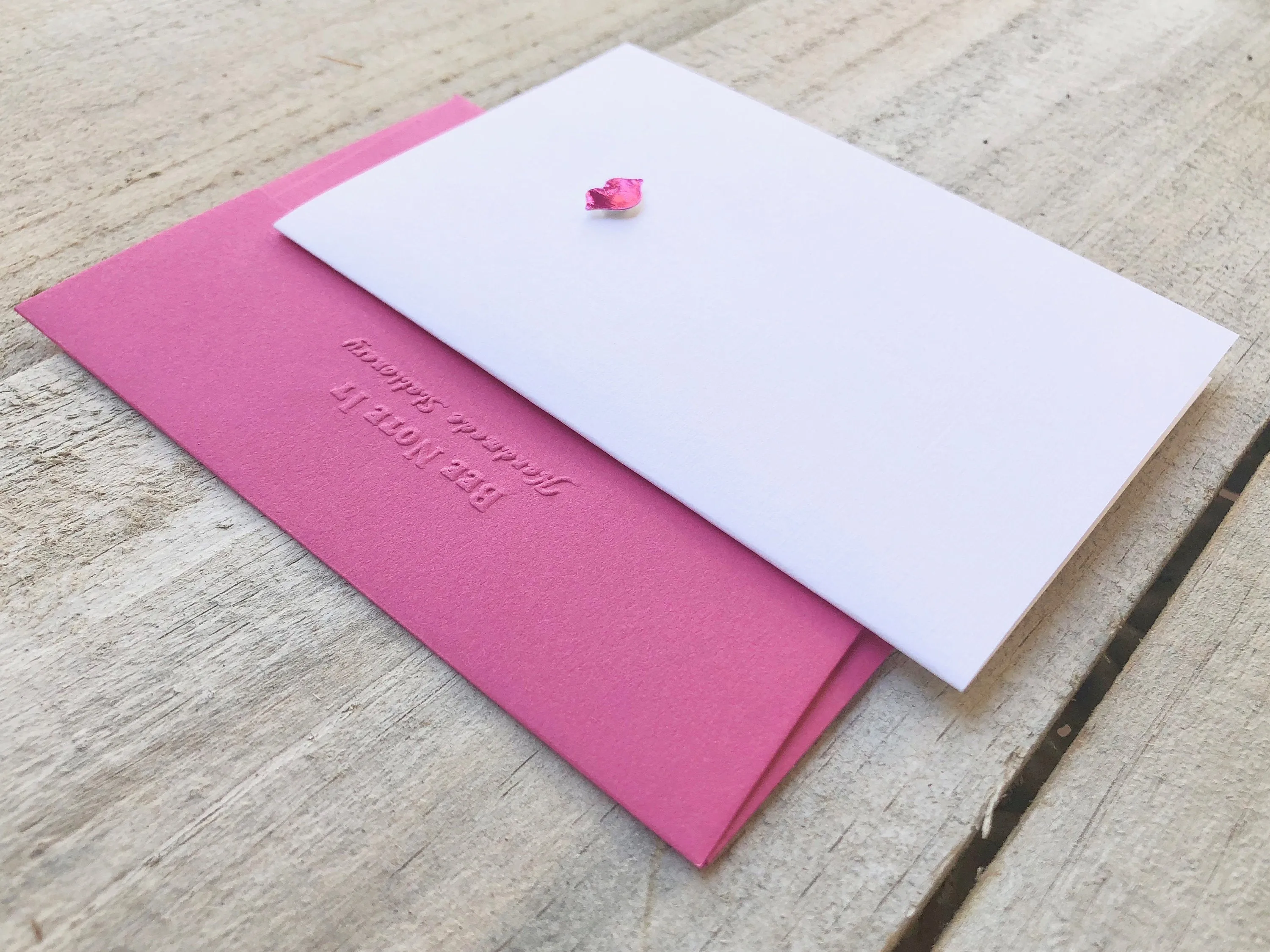 Hot Pink Kiss Cards