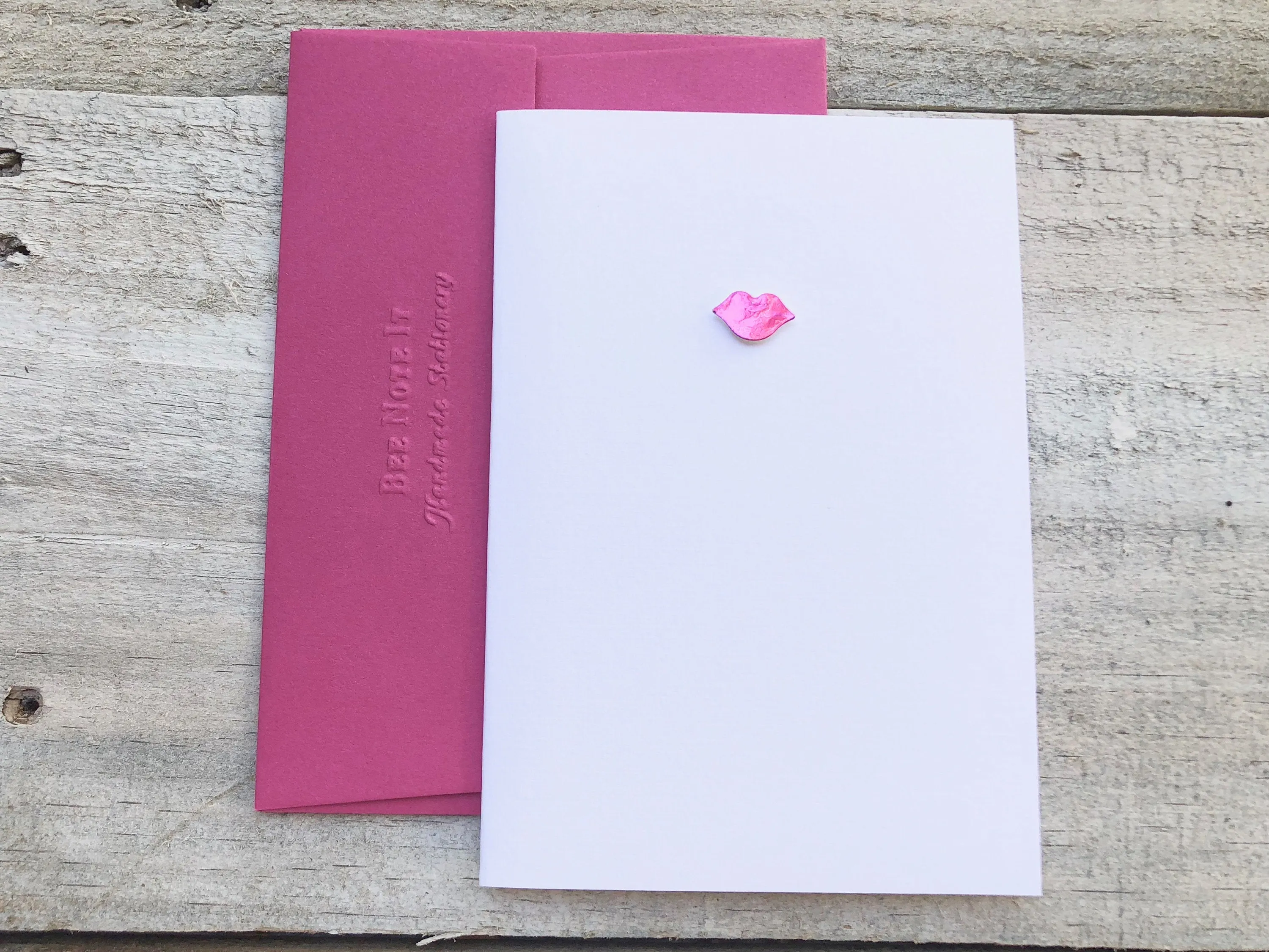 Hot Pink Kiss Cards