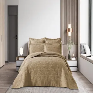 Hotel Collection Athens 5 Piece Quilt Set Stone Queen