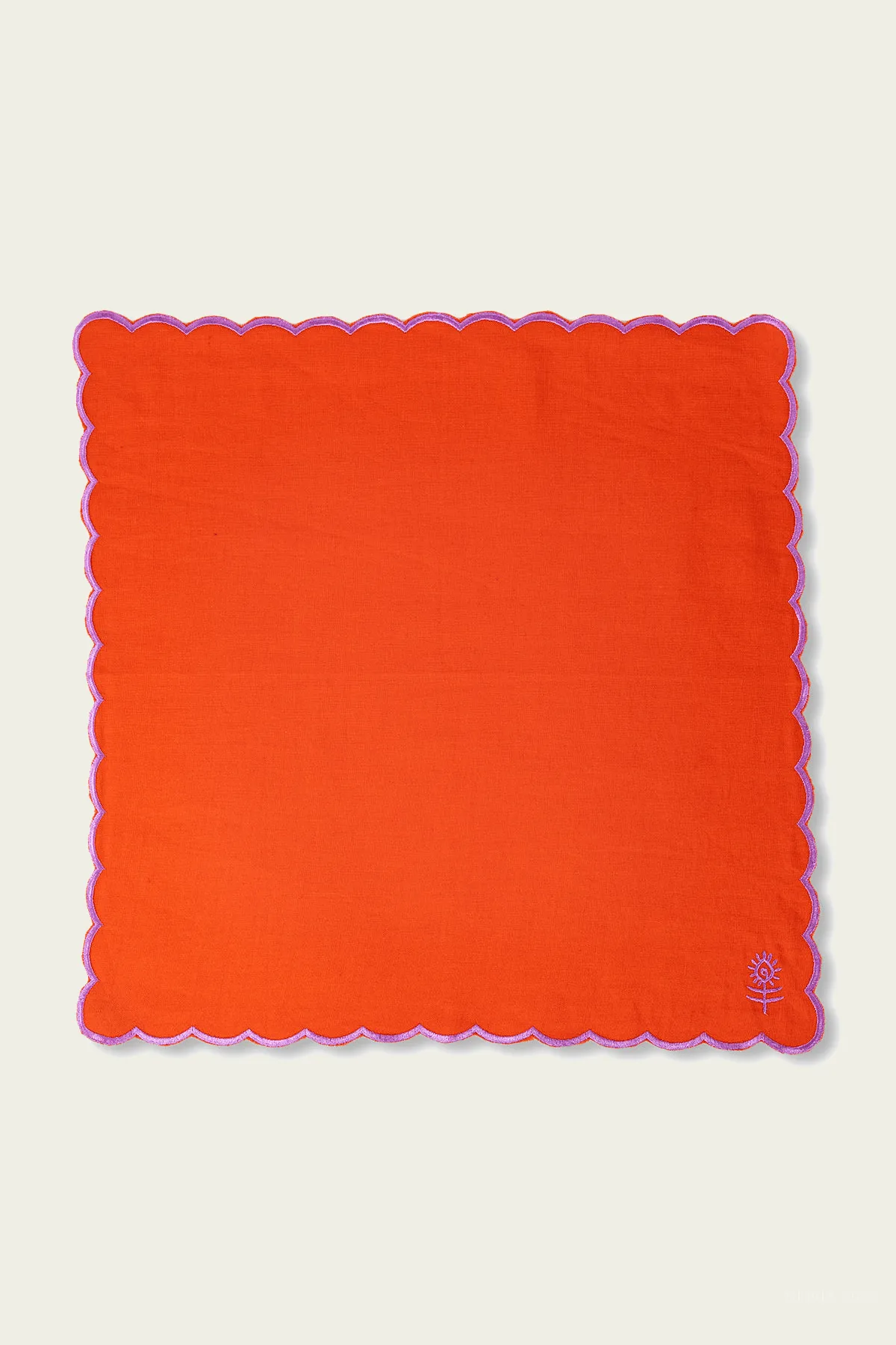 Icon Linen Napkins Set of 4 - Orange   Lilac