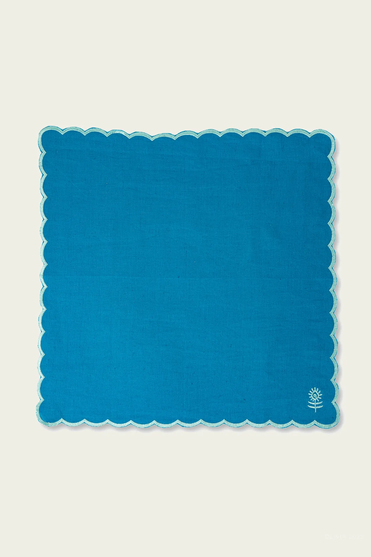 Icon Linen Napkins Set of 4 - Peacock   Mint