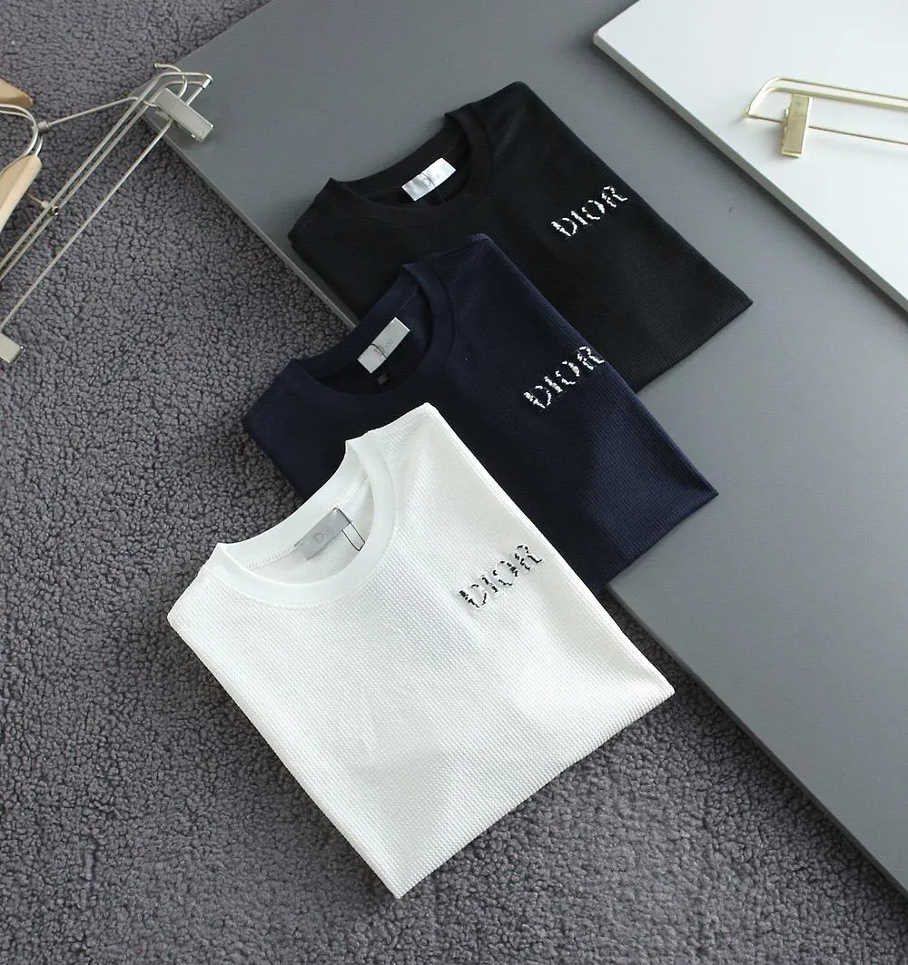 Imported  Round Neck  Embossed Logo T-shirt