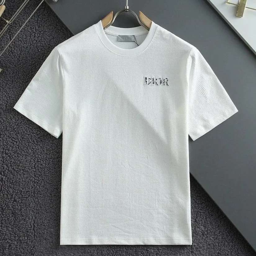 Imported  Round Neck  Embossed Logo T-shirt