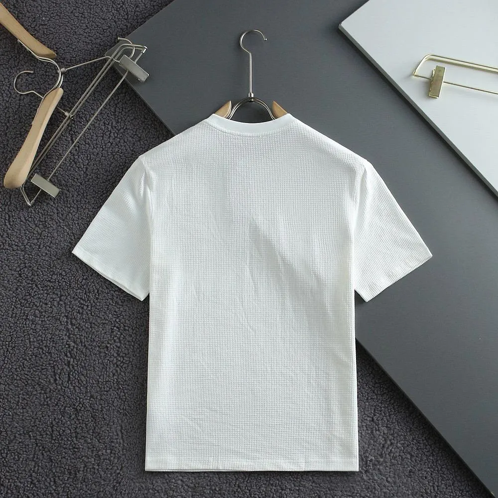 Imported  Round Neck  Embossed Logo T-shirt