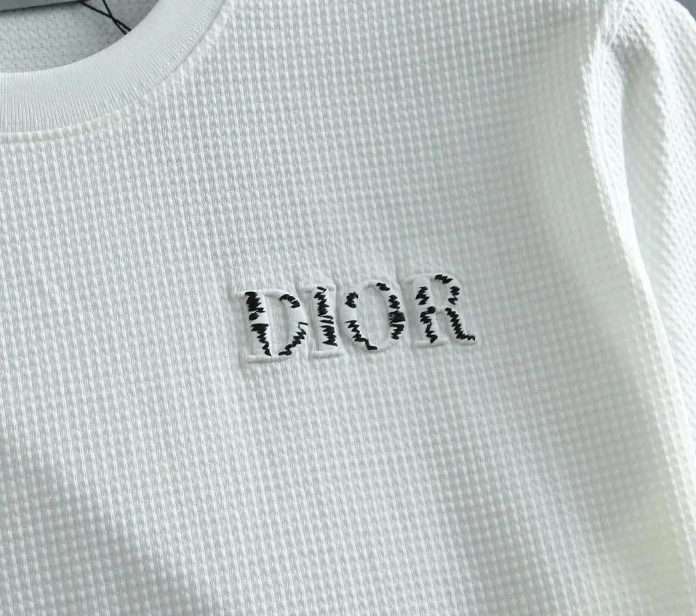 Imported  Round Neck  Embossed Logo T-shirt
