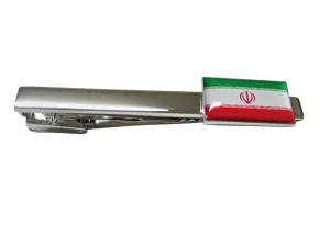 Iran Flag Square Tie Clip