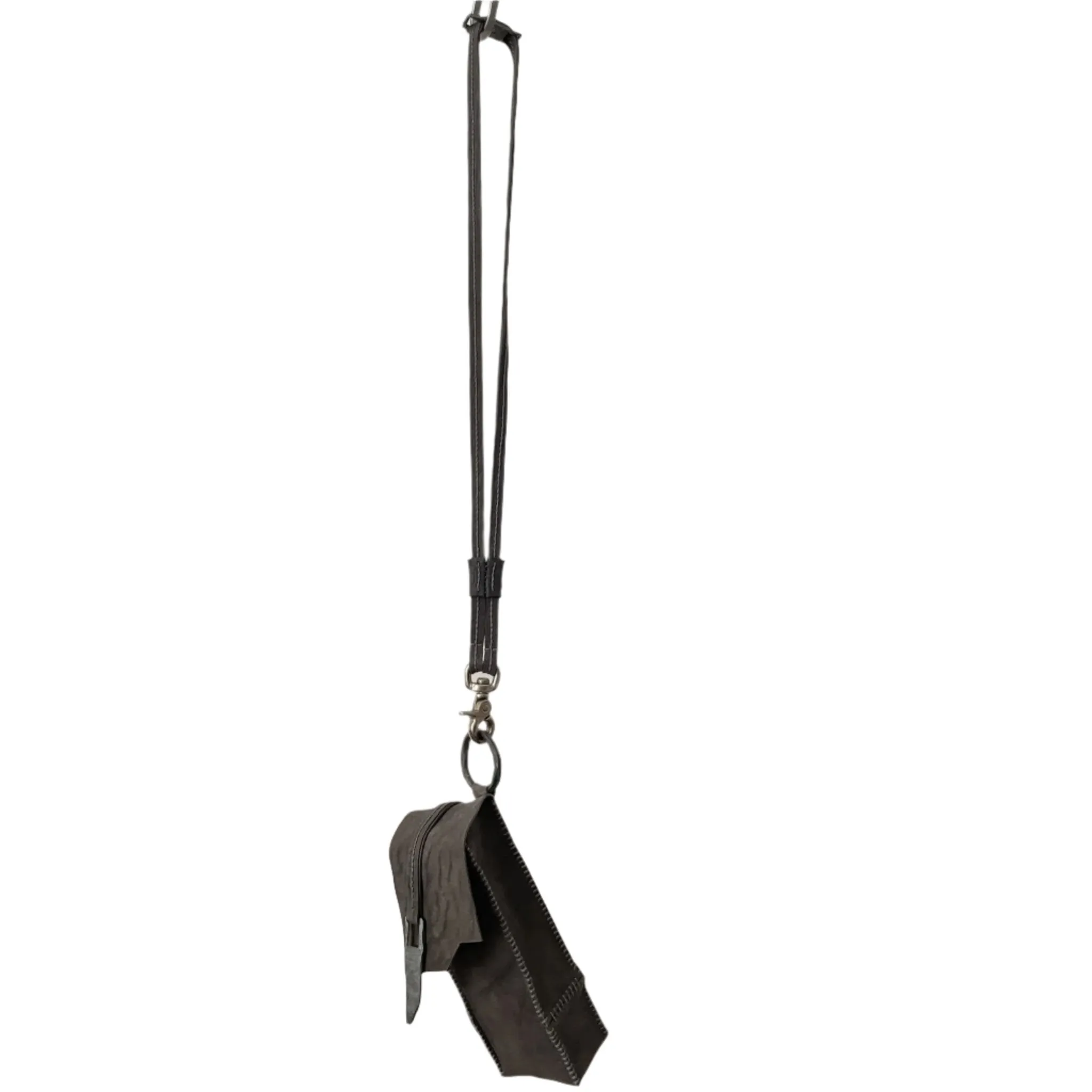 iron dyed horse culatta leather phone pouch