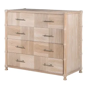 Janah Oak Four Drawer Chest with Bamboo Effect Handle