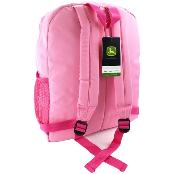 John Deere Peace 16" School Pink Backpack