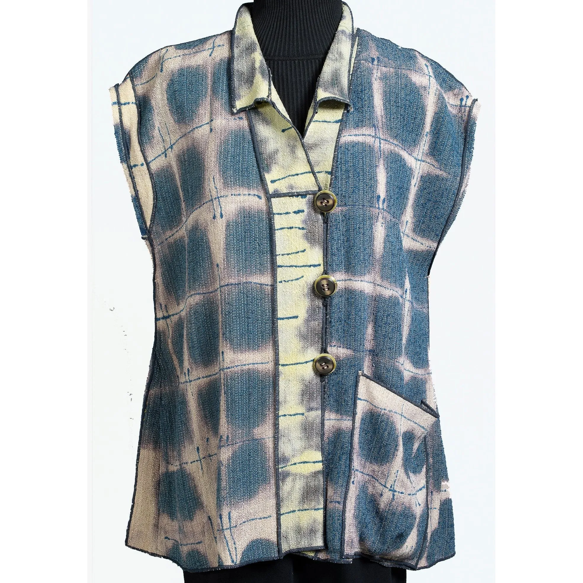 Judith Bird Vest, Pewter/Lavender/Lime, M