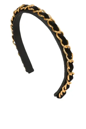 Kason Gold Chain Velvet Headband