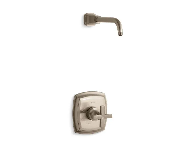 KOHLER K-TLS16234-3 Margaux Rite-Temp(R) shower valve trim with cross handle, less showerhead