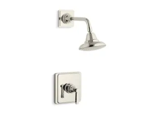 KOHLER K-TS13134-4B Pinstripe Rite-Temp(R) shower valve trim with lever handle and 2.5 gpm showerhead