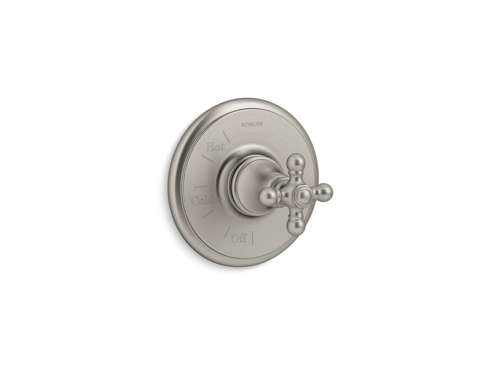 KOHLER K-TS72767-3 Artifacts Rite-Temp valve trim with cross handle