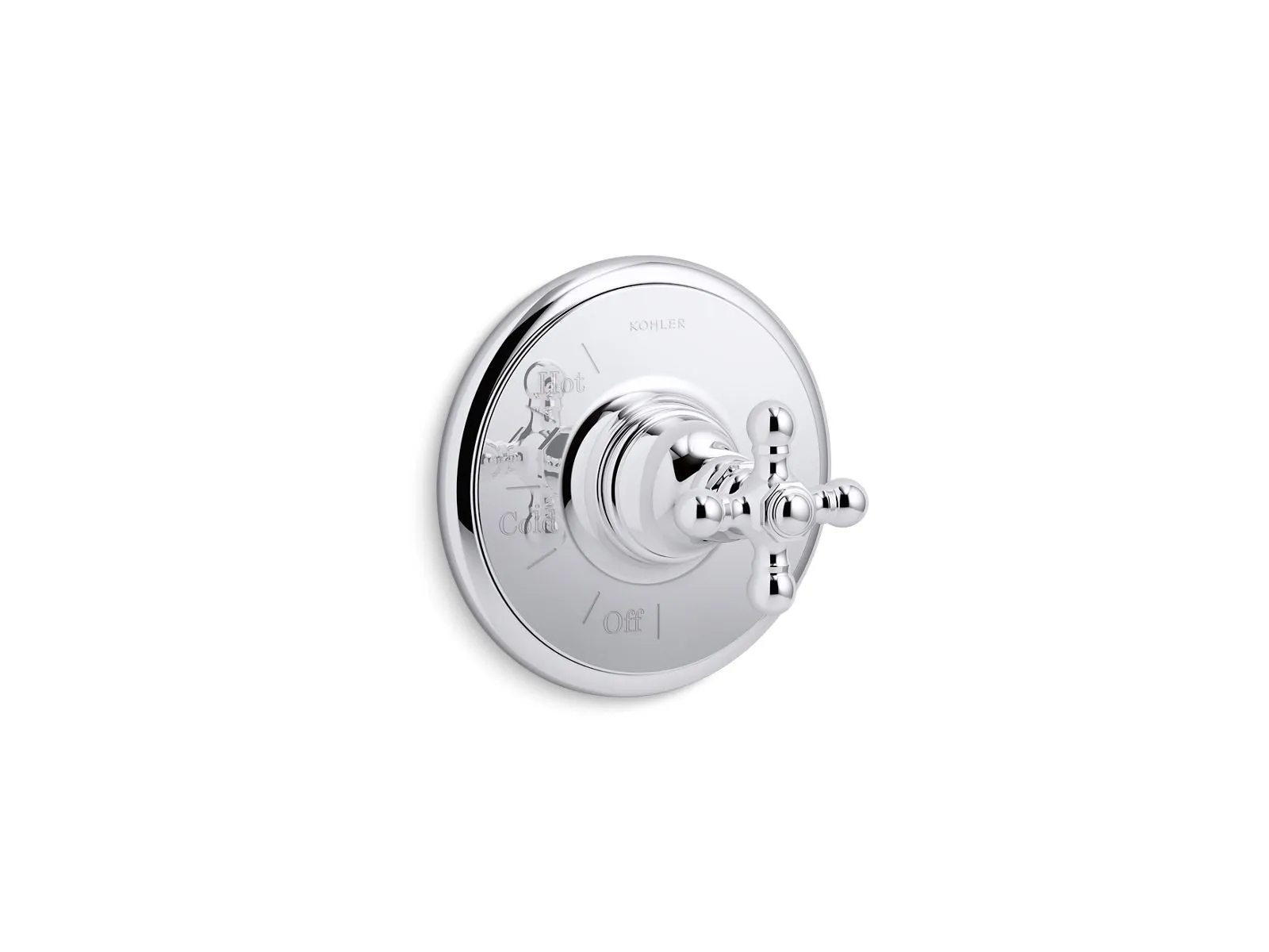 KOHLER K-TS72767-3 Artifacts Rite-Temp valve trim with cross handle